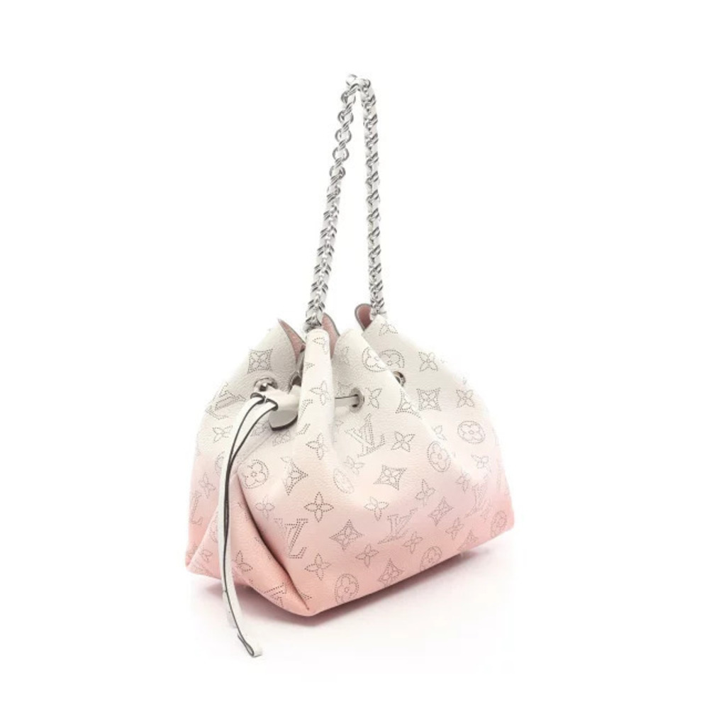 Louis Vuitton Bella Mahina Handbag Leather White Pink